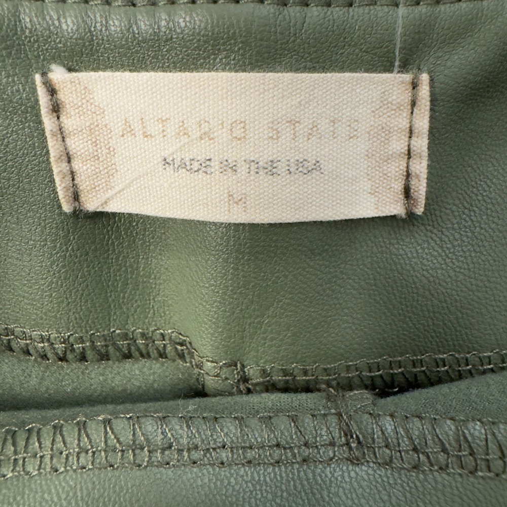 Altar'd State Size Medium Olive Faux Leather Wrap Skort Wmn Fall Outfit Moto Y2K - Picture 4 of 6